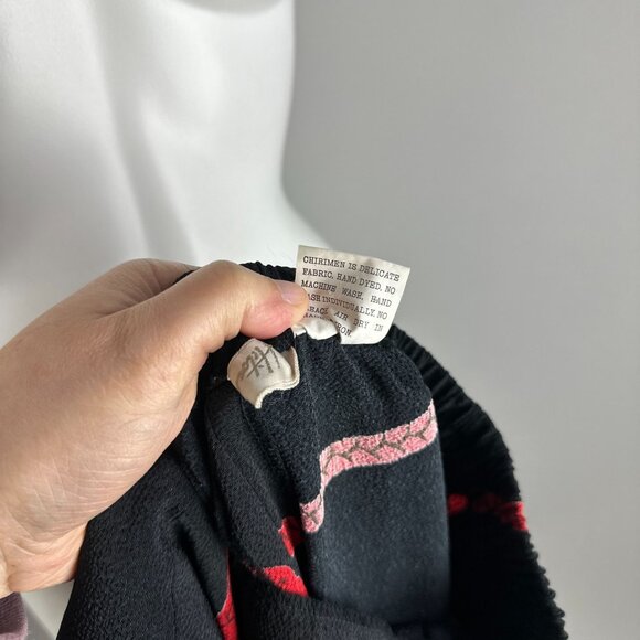 Vtg 90s Hitoshi Tamura Knot Rope Print Top Pants Set Small Made In Japan Womens - Picture 8 of 8